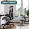 GlasFlength Task and Chairs Seating, Sets with Swivel Rolling, Low-Back Mesh Armless Office Chair for office, Pink, 19.68"*19.68"*34.25" - 3 of 4