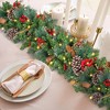 MOEPISY 9FT Luxury Prelit Christmas Garland with Warm White LED Timer Lights - 3 of 4