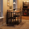 Dining Table Set for 2, 3 Piece Small Space Dining Set Square Table with 2 Upholstered Chairs - 3 of 4