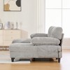 Mocamel U-shaped Sectional Sofa 103.5" Chenille Fabric Couch with Dual Chaise Lounges, Storage Pockets and Armrest Pillows for Living Room - 3 of 4