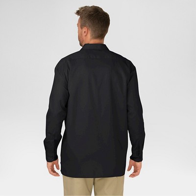 Dickies Men's Original Fit Twill Long Sleeve Shirt-Black M, Size: Medium