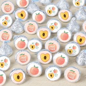 Big Dot of Happiness Sweet as a Peach - Fruit Themed Baby Shower or Birthday Party Small Round Candy Stickers - Party Favor Labels - 324 Count - 1 of 4