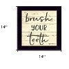 HomeRoots Brush your Teeth Black Framed Print Bathroom Wall Art - 3 of 4