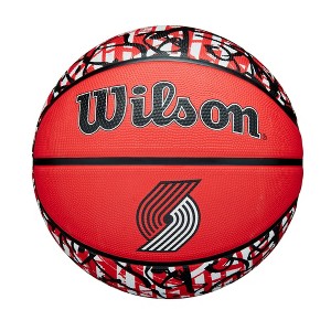 NBA Portland Trailblazers Graffiti Basketball: Composite Shell, 27.5" Size - 1 of 4