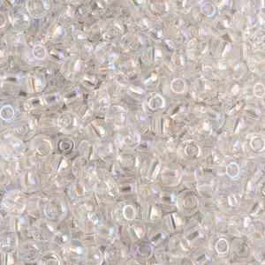John Bead Czech Glass Seed Beads 6/0 (100g) Transparent Crystal Iris Beads for DIY Art Crafts Jewelry Bracelets Necklaces Earrings Making - 1 of 4