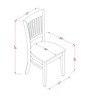 East West Furniture, Vancouver Wood Seat Dining Chairs in Espresso Finish, Set of 2 - 3 of 3