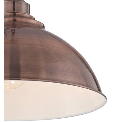 Farmhouse Copper Dome Pendant Light 13.98" Wide with Industrial Rustic Charm