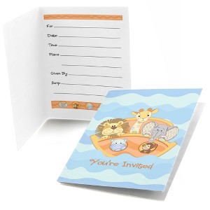 Big Dot of Happiness Noah's Ark - Fill In Baby Shower Invitations (8 count) - 1 of 4