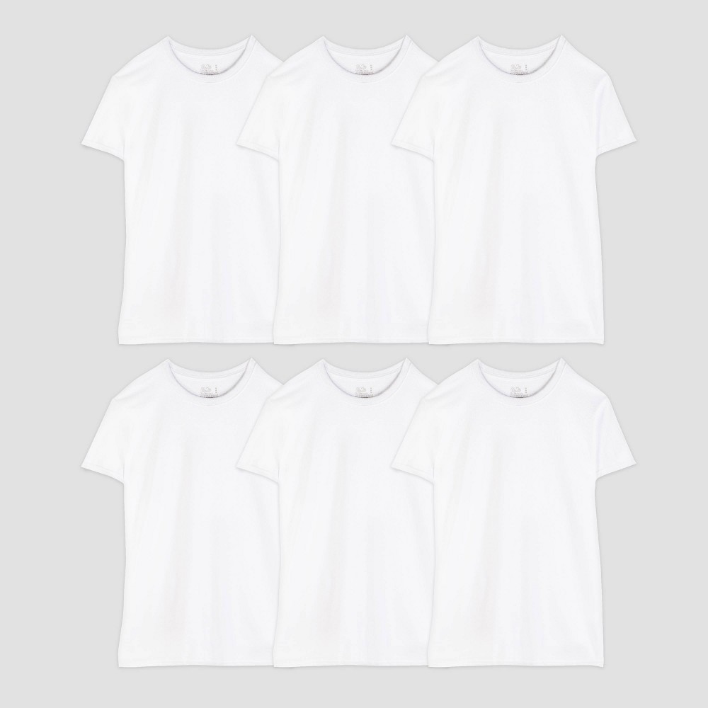 Size L(42-44)Fruit Of The Loom Men's 6pk Crew Neck Undershirt - White L