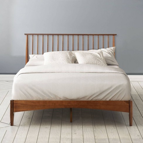 Full Linda Wood Platform Bed Frame Brown - Zinus - image 1 of 4