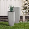 Rosemead Home & Garden 2pc Concrete Outdoor Planter Pots Cement Gray - 2 of 4
