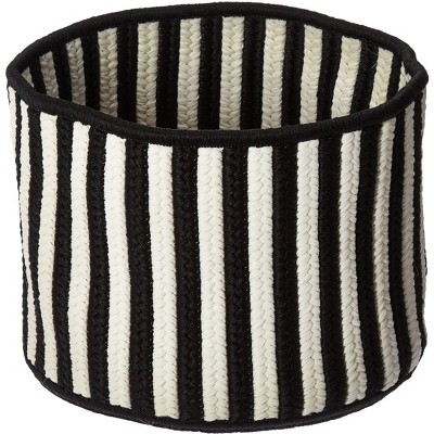 Colonial Mills Baja Stripe Basket, 12" x 12" x 10", Black
