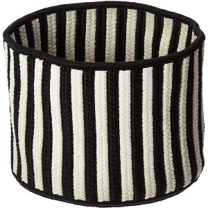 Colonial Mills Baja Stripe Basket, 12" x 12" x 10", Black - 1 of 1