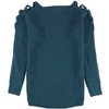 bar III Womens High-Low Knit Sweater, Blue, Large - 2 of 2