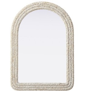 Elegant Lighting Arch Cornhusk Mirror 30x42 in Linen White - 1 of 4