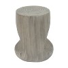CAVINAS Hollow Side Table, Modern Coffee Table with Imitation Wood Texture, 16.75" H End Table for Indoor and Outdoor - 4 of 4
