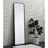 Elegant Lighting Soft corner metal rectangular mirror 18x60 inch in Black - 3 of 4