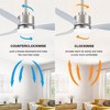 Airsurfer 52-Inch White Ceiling Fan with Remote, Reversible DC Motor, 3 ABS Blades & Color-Changing LED Light - 4 of 4