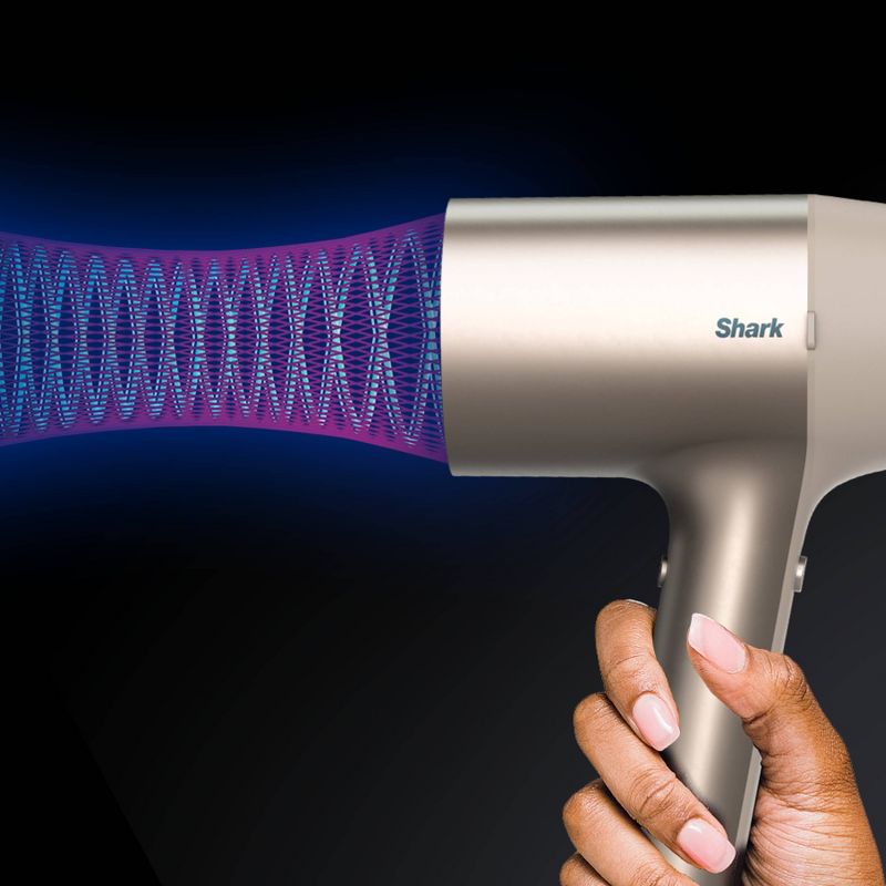 Shark Hyper Air Ionic Hair Dryer with IQ 2-in-1 Concentrator and Styling Brush Attachment - Beige, 5 of 12