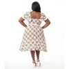 Unique Vintage Women's Plus Swing Dress Rainbow Plaid - 4 of 4