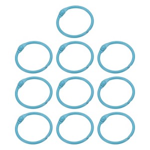Unique Bargains Metal Anti-Rust Round Binder Rings for Key Chain Scrapbooks 10 Pcs - 1 of 4