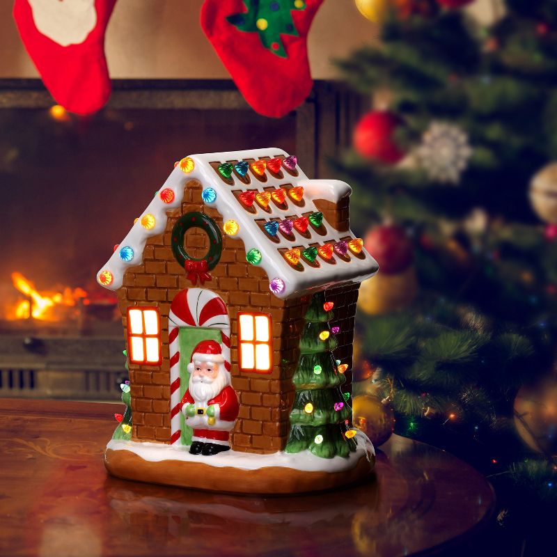 Mr. Christmas Nostalgic Gingerbread House Ceramic Christmas Decoration, 3 of 8