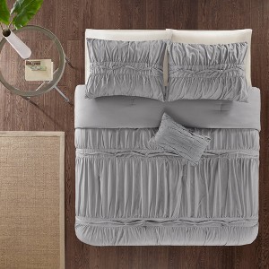 Mervyn Full/Queen 4pc Comforter Set Gray