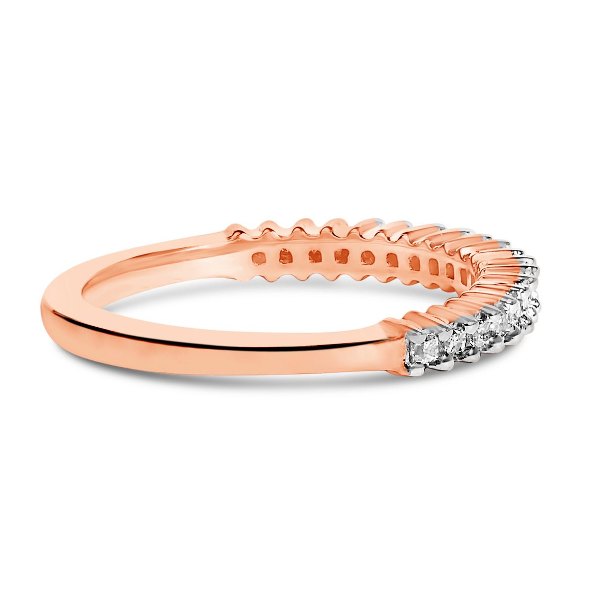 Haus of Brilliance 10K Rose Gold Plated Sterling Silver 1/3 Cttw Diamond Band Ring - thumbnail 2