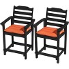 MaseiKar  Chair Cushions Set of 2 for Patio Furniture, Waterproof Tufted Overstuffed Patio Furniture Cushions, Thick Seat Cushion - 2 of 4