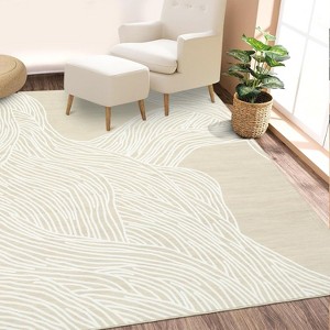 Coucheta Runner Rug Plush Faux Lamb Wool Carpet Machine Washable Non-Slip Foldable for Hallway Kitchen, Multi-Color & Size - 1 of 4