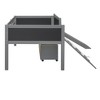 Sapphtopaz Twin Size Loft Bed with 2 Storage Boxes,Kids Bed Frame with Slide & Climbing Frame,Toddler Bed with Blackboard for Kids,Boys&Girls - 4 of 4