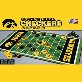 MasterPieces Officially licensed NCAA Iowa Hawkeyes Checkers Board Game for Families and Kids ages 6 and Up