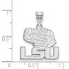 Black Bow Jewelry 10k White Gold Louisiana State Fighting Tigers NCAA Medium Pendant - 2 of 3