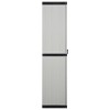 vidaXL Garden Cabinet Grey and Black PVC and Polypropylene Medium - 4 of 4