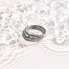 EVRY JEWELS WATERPROOF Gold or Silver Plated Stacked Linked Crystal Band Ring - 2 of 2