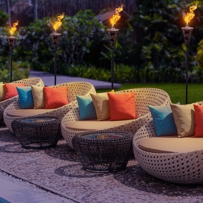 Copper Finish Outdoor Metal Tiki Torches with Fiberglass Wick