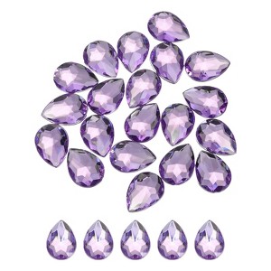 Unique Bargains Acrylic Flat Back Teardrop DIY Decor Jewelry Rhinestone 20 Pcs - 1 of 4