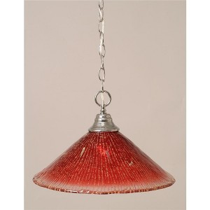 Toltec Lighting Any 1 - Light Pendant in  Chrome with 16" Raspberry Crystal Shade - 1 of 1