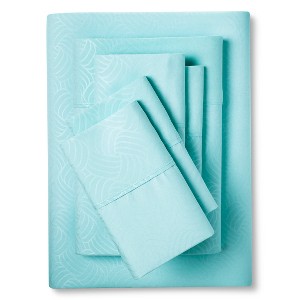 6pc Christopher Knight Home Natalia Cavalletto Swirl Design Sheet Set - Aqua (Queen), Blue