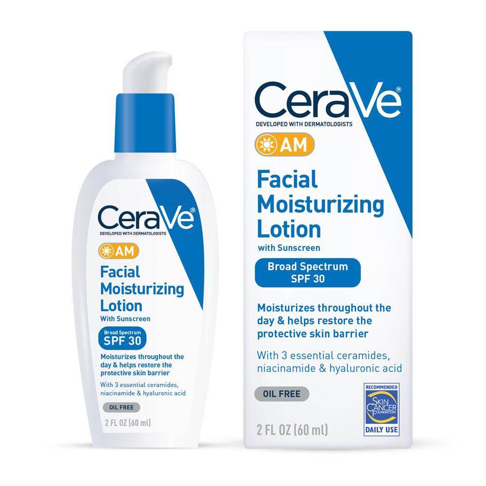 CeraVe AM Oil-Free Face Lotion with Sunscreen - SPF 30 - 2 fl oz