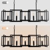 PAKOKULA Industrial 35.4 in. 5-Light Black Dimmable Linear Geometric Chandelier for Kitchen Island - 4 of 4