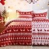 Queen Size Christmas Duvet Cover Set, 2 Piece Cute Reversible Bedding with Pillow Sham, Soft Quilt Comforter Cover for Bedroom Guest Room Decor - 2 of 4