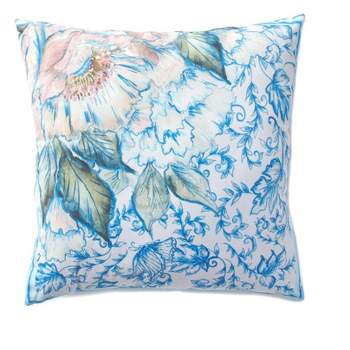 The Lakeside Collection Chinoiserie Accent Pillow - Paisley Decorative Throw Pillow - Floral Bloom