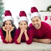 Northlight  Adult Sequined Christmas Santa Hat with Faux Fur Cuff  - One Size - Pink and White - 2 of 4
