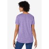 Woman Within Women's Plus Size Marled Cuffed-Sleeve Tee - 3 of 4