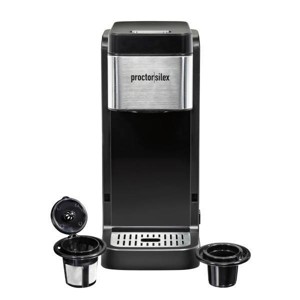 Proctor Silex Single-Serve Coffee Maker 40Oz. Res 49919: 8 oz Cup Capacity, K-Cup Compatible, 700W, Black - 1 of 4