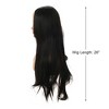 Unique Bargains Women's Long Straight Hair Lace Front Wigs with Wig Cap 26" 1PC - 2 of 4