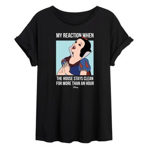 Women's - Disney - When The House is Clean Oversized Graphic T-Shirt - 1 of 4