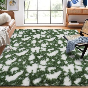 GustoWave Indoor Modern Abstract Rug for Hallways Living Room Patio Decor, Green - 1 of 4