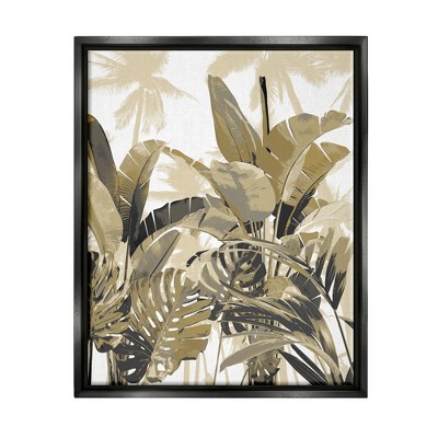 Stupell Industries Tropical Layered Summer Palms Framed Canvas